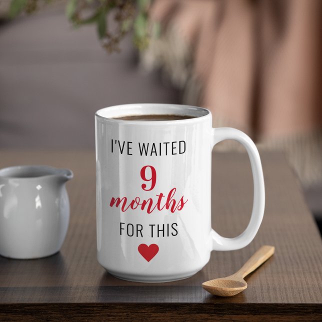 Trendy Red Post Pregnancy Funny Quote  Two-Tone Coffee Mug (Creator Uploaded)