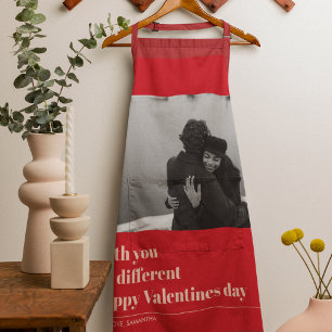 Trendy Red Quote and Photo   Valentines Gift  Apron