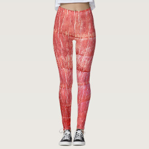 Trendy red textured "Ratti_Creative_Arts" Leggings