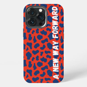 Trendy Red White Blue Animal Print Tough Case