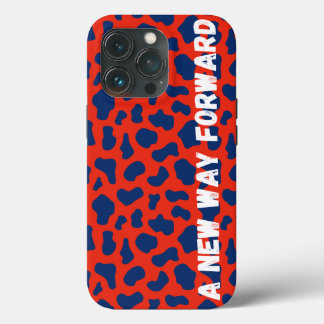 Trendy Red White Blue Animal Print Tough Case