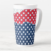 Trendy Red White & Blue Stars America Flag Pattern