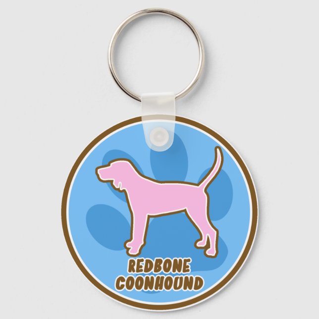 Trendy Redbone Coonhound Key Ring (Front)