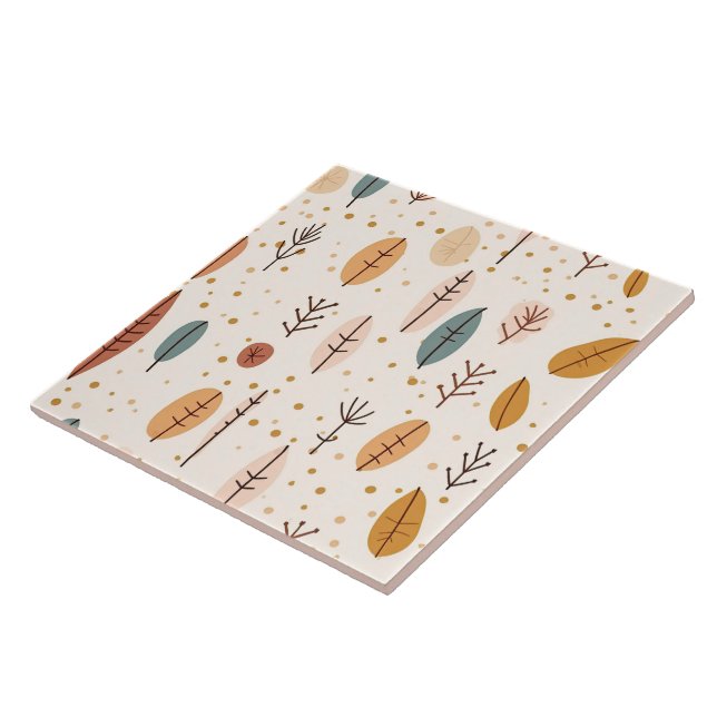 Trendy Retro Boho Abstract Collection Tile (Side)