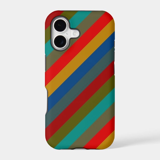 Trendy Retro Colour Stripe Pattern (Back)