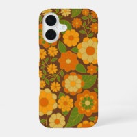 Trendy Retro Floral Pattern with name block