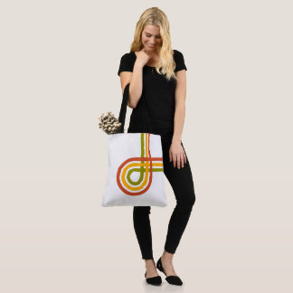Trendy Retro Rainbow Stripes Tote Bag