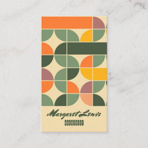 Trendy Retro Seventies Orange Yellow Green   Business Card