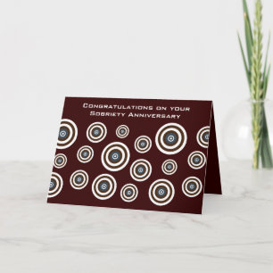 Trendy Retro Targets Sobriety Greeting Card