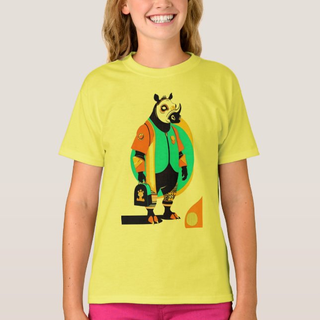 Trendy Rhinos  T-Shirt (Front)