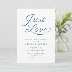 Trendy Ribbon Elegant Script Wedding Invitation