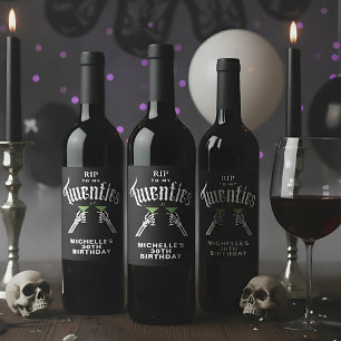 Trendy RIP To My Twenties 30th Birthday Party Wine Label