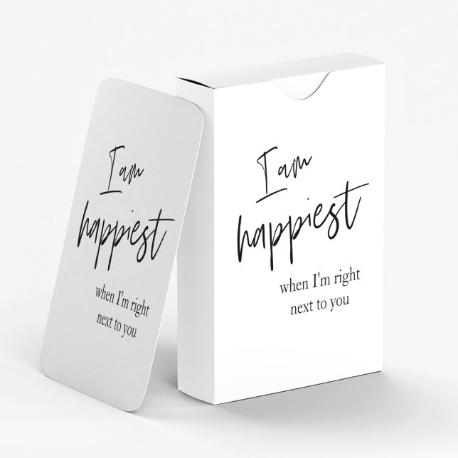 Trendy Romantic Black Quote Gift Playing Cards (Creator Uploaded)