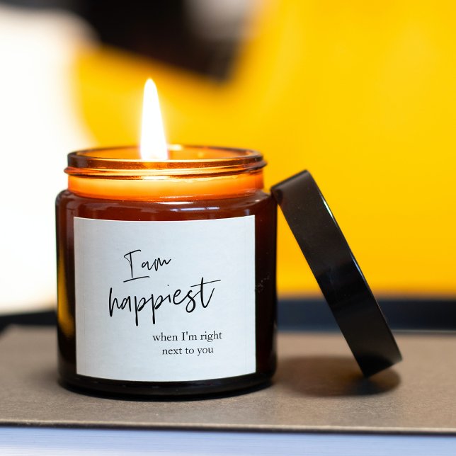 Trendy Romantic Black Quote Gift Square Sticker (Creator Uploaded)