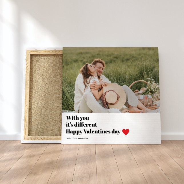  Trendy Romantic Quote | Valentines Best Gift Canvas Print (Creator Uploaded)