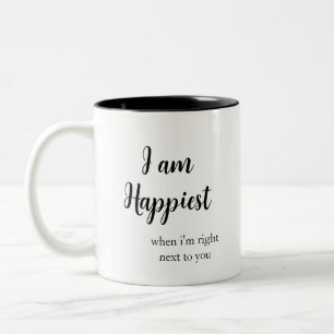 Trendy Romantic Quote Valentine's Day Gift  Two-Tone Coffee Mug