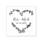 Trendy Romantic Wildflowers Twigs Heart Wedding