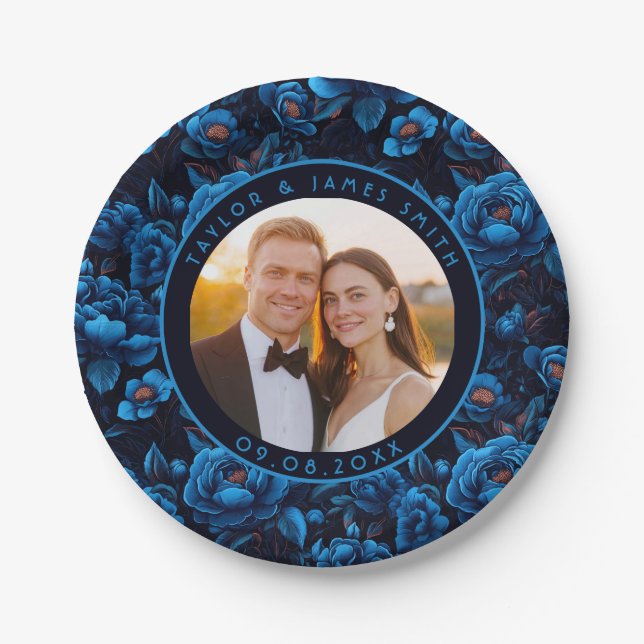 Trendy Rose Bridal Dress Plates For Thank You Gift (Front)