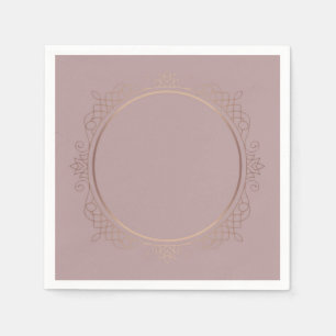Trendy Rose Gold Custom Blank Template Elegant Napkin