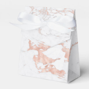 Trendy Rose Gold Foil Marble Favour Box