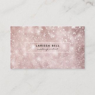 Trendy Rose Gold Glitter Business Card