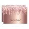 Trendy Rose Gold Glitter Drips Graphic Birthday