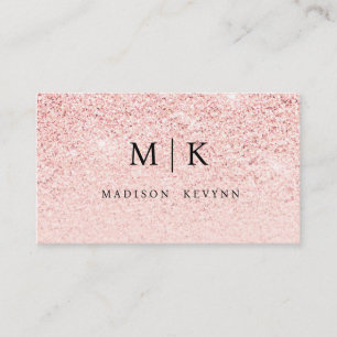 Trendy Rose Gold Glitter Modern Minimalist Simple  Business Card