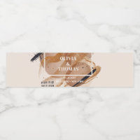 Trendy rose gold glitter terracotta abstract bold