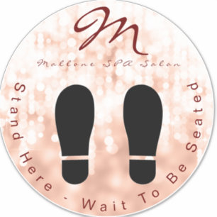 Trendy Rose Gold Sparkling SPA Salon Floor sticker