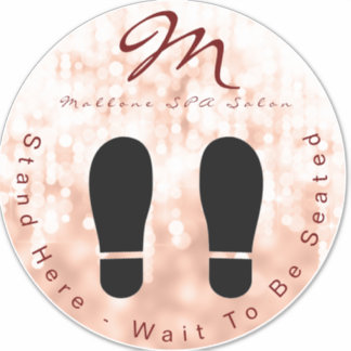 Trendy Rose Gold Sparkling SPA Salon Floor sticker