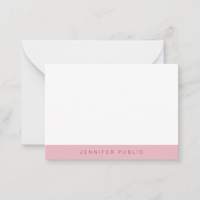 Trendy Rose Gold White Simple Template Elegant (Front)