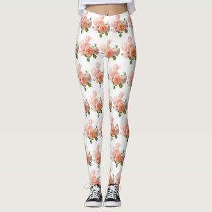 Trendy Roses Design Modern Elegant Template Leggings