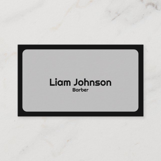 Trendy Round Modern Minimalist Business Card (Front)