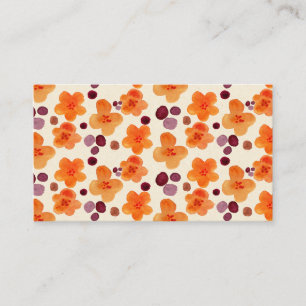 Trendy Rustic Floral Pattern Custom Business Card