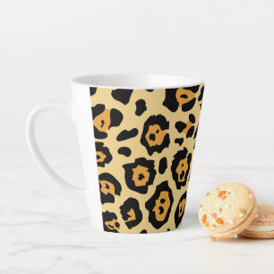 trendy safari fashion leopard spots cheetah print latte mug