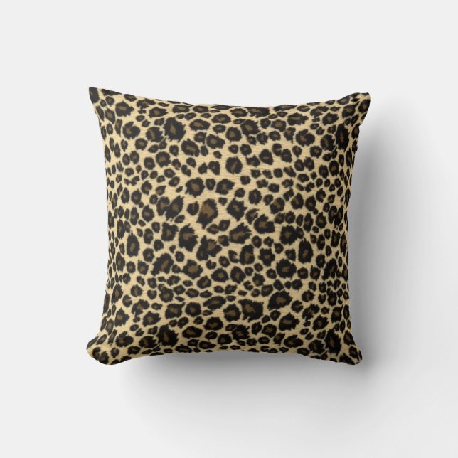 Trendy Safari Leopard Print Cushion (Front)