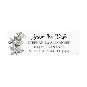 Trendy Sage Green Eucalyptus Wedding Save the Date