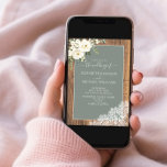 Trendy Sage Green Rustic Wood Script Lace Wedding Invitation<br><div class="desc">Step into a rustic and dreamy world with our Sage Green Eucalyptus White Floral Wood Lace Wedding Invitation. This elegant invitation features a charming combination of rustic and botanical elements, including delicate eucalyptus greenery, pristine white florals, and honeyed wood textures. The hand lettered script typography adds a touch of elegance,...</div>