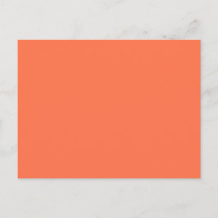 Trendy Salmon Coral Colour Ready to Customise Postcard