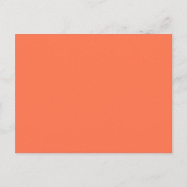 Trendy Salmon Coral Colour Ready to Customise Postcard (Front)