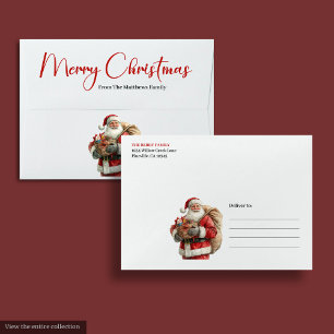 Trendy Santa Claus Modern Warmish Holiday Envelope