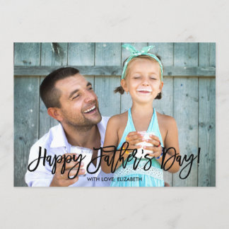 Trendy Script | Father's Day Photo Card