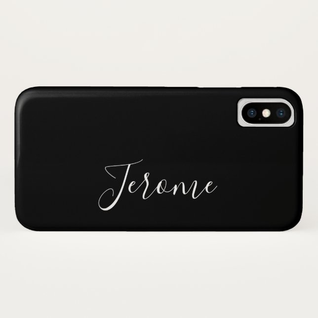 Trendy Script Font (Black) Case-Mate iPhone Case (Back (Horizontal))