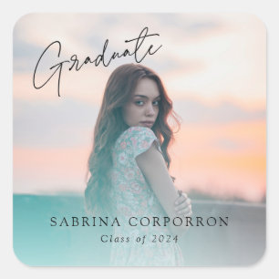 Trendy Script Graduate Sticker