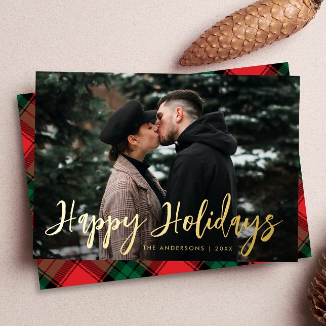 Trendy Script Happy Holidays Photo (Creator Uploaded)