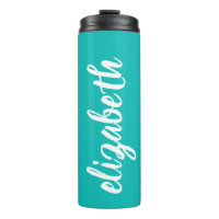 Trendy Script Name on Turquoise
