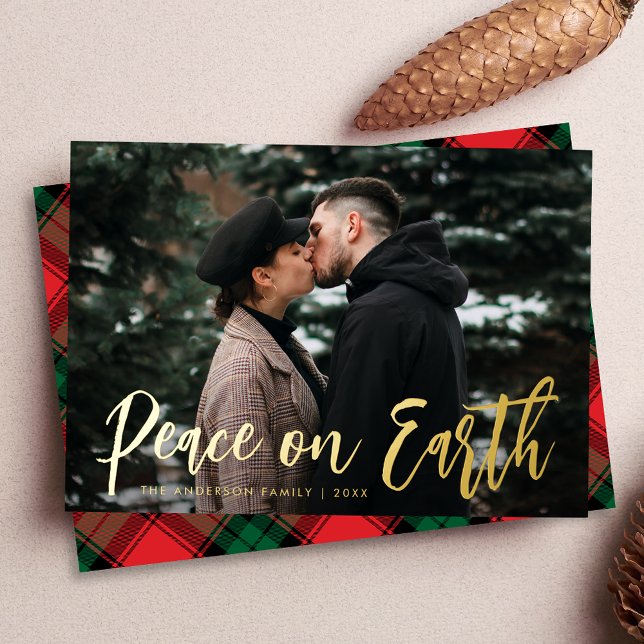 Trendy Script Peace on Earth Photo (Creator Uploaded)
