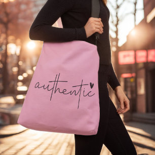 Trendy Script Pink Crossbody Bag