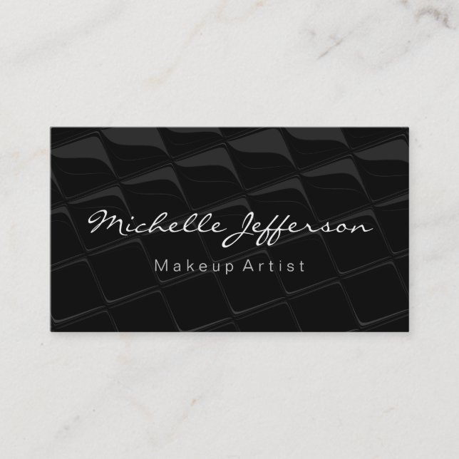 Trendy Script Professional Pattern Business Card (Front)