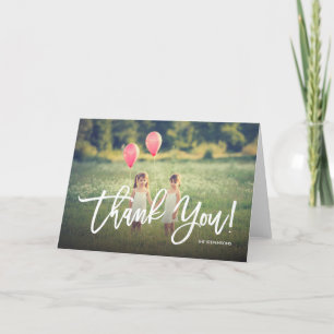 Trendy Script Thank You Full Bleed Photo